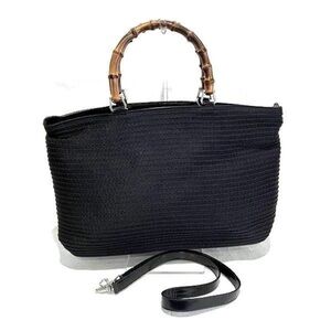 Gucci Black Tote with Bamboo Handle